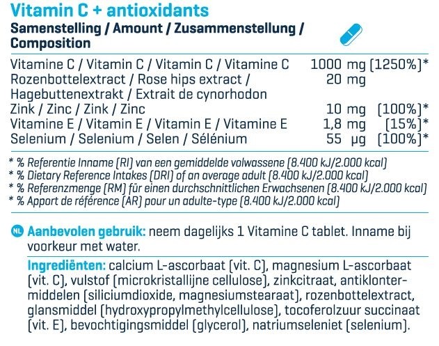 BODY & FIT VITAMIN C + ANTIOXIDANT 30 stk 