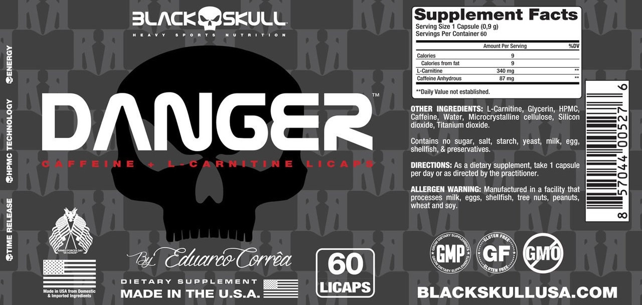 BLACK SKULL DANGER 60 stk 