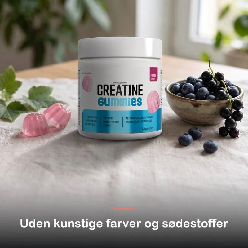 Creatine Gummies (60 stk.) - Fruity: uden kunstige farver og sødestoffer