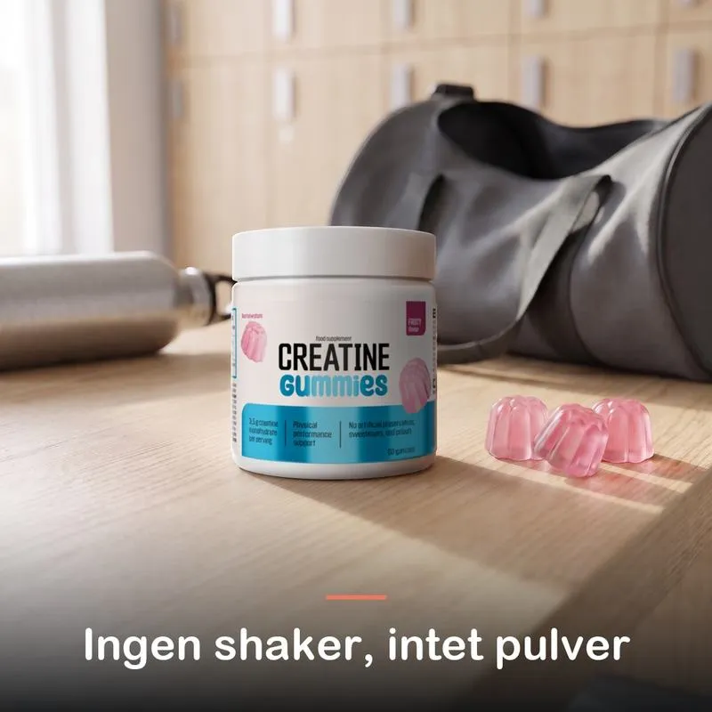 Creatine Gummies (60 stk.) - Fruity: ingen shaker, intet pulver