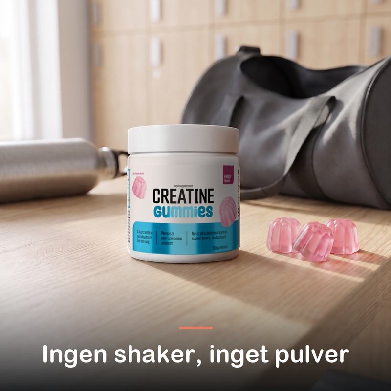 Creatine Gummies (60 st.) - Fruity: ingen shaker, inget pulver