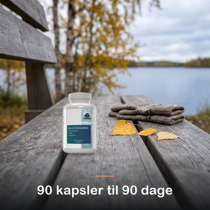 Fitnessnord Glukosamin, MSM og chondroitin (90 kapsler): 90 kapsler til 90 dage