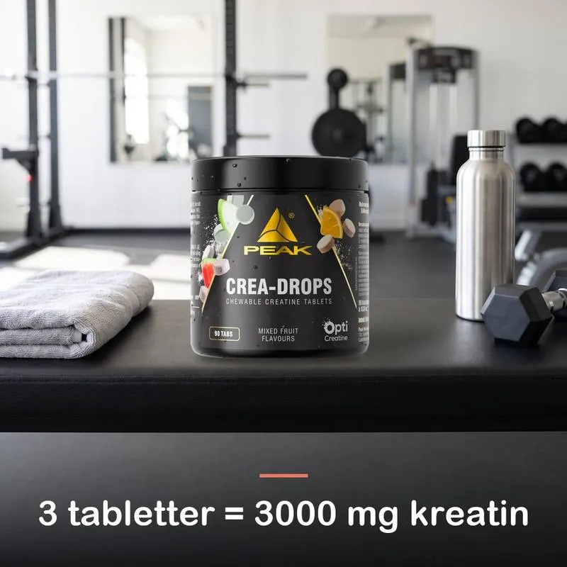 Peak Crea-Drops: 3 tabletter = 3000 mg kreatin