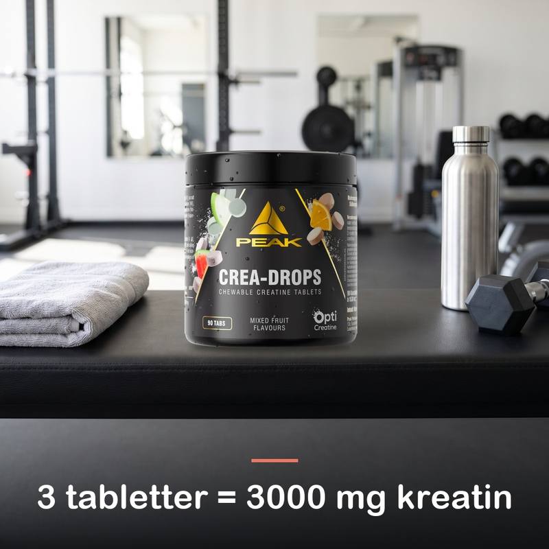 Peak Crea-Drops: 3 tabletter = 3000 mg kreatin