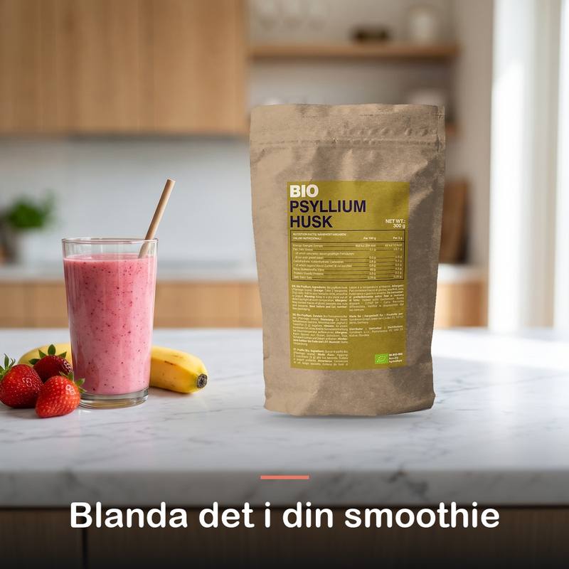 Psyllium Husk (300 g): blanda det i din smoothie