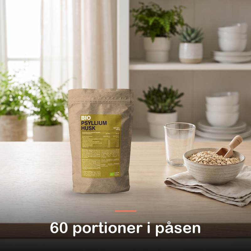 Psyllium Husk (300 g): 60 portioner i påsen