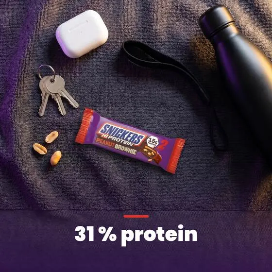 Snickersbar med 31% protein (50 g): 31 % protein