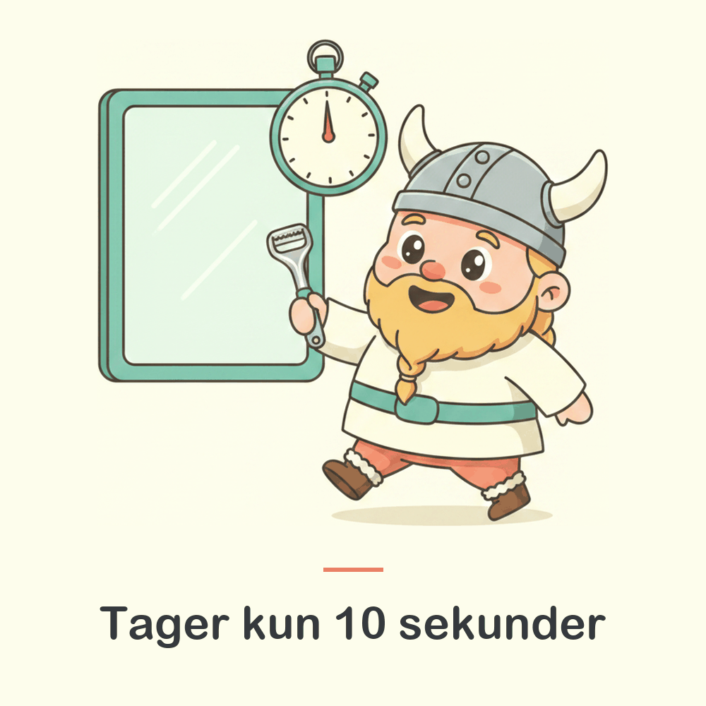 Illustration: tungeskrabning tager kun 10 sekunder