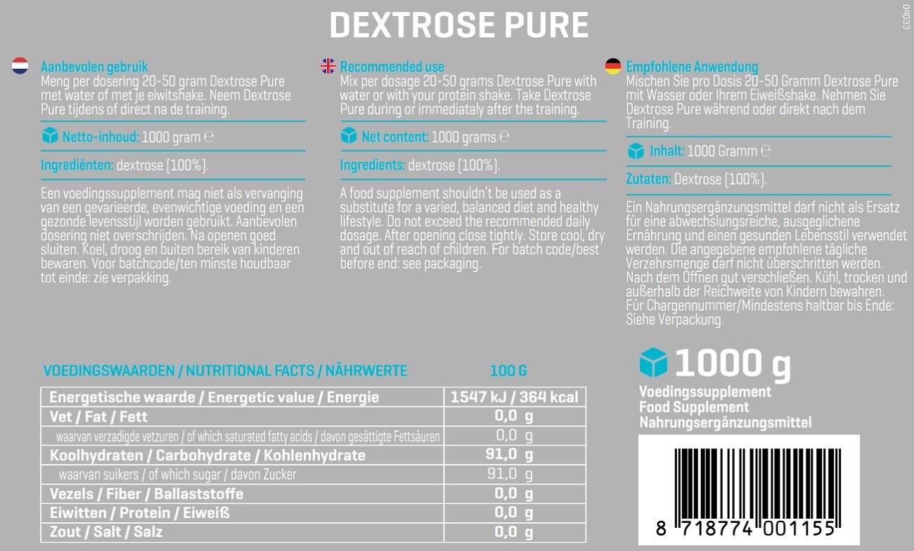 BODY & FIT DEXTROSE PURE 1000 g