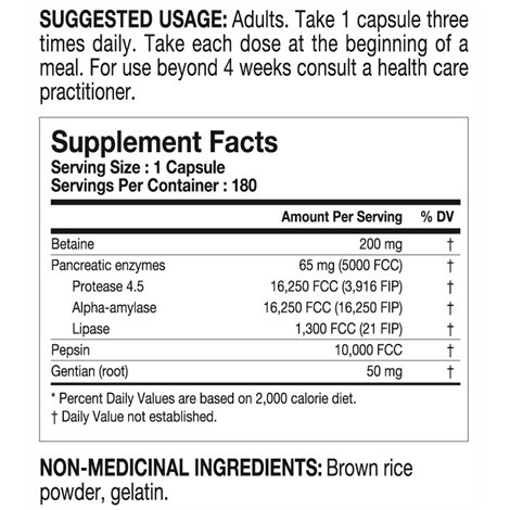 TESTED NUTRITION PRO DIGEST 180 stk 