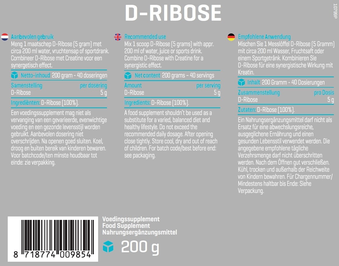 BODY & FIT PURE D-RIBOSE POWDER 200 g 