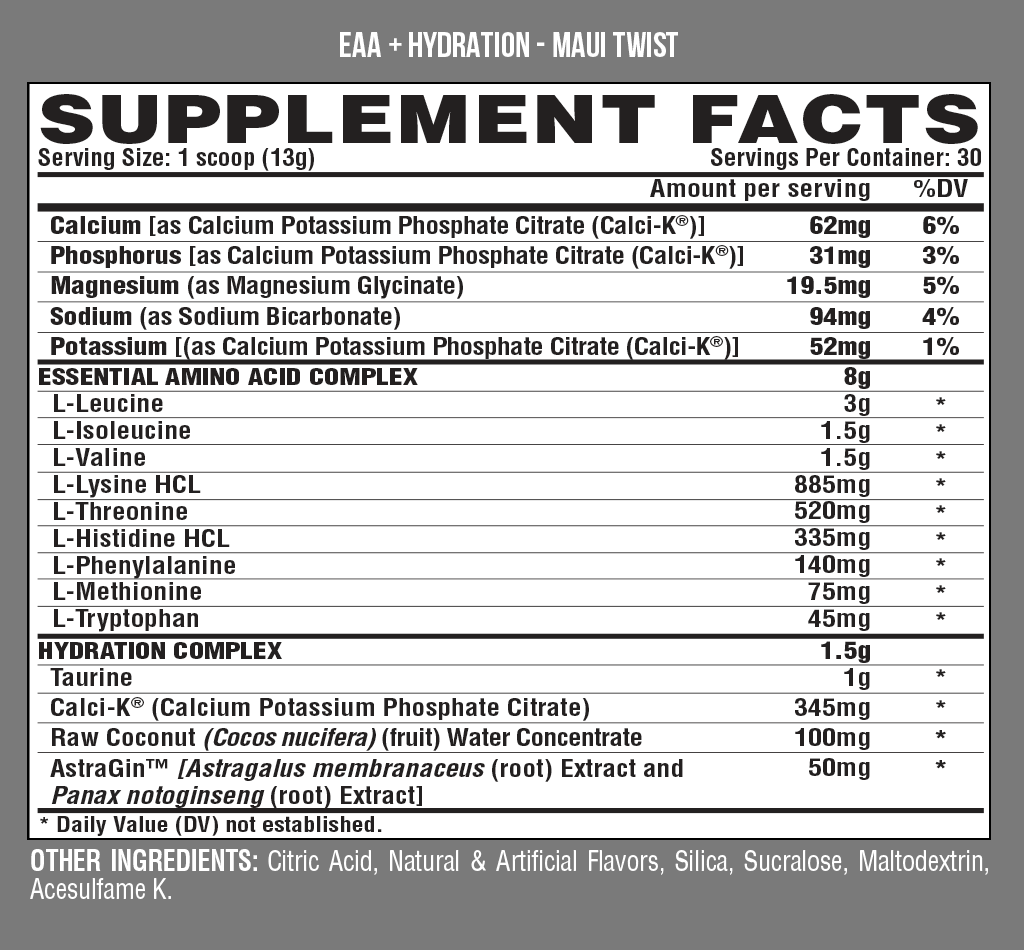 NUTREX EAA + HYDRATION 30 PORTIONER 