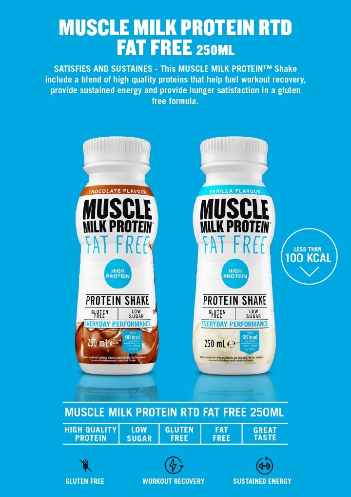 CYTOSPORT MUSCLE MILK PROTEIN FAT FREE 8 x 250 ml 