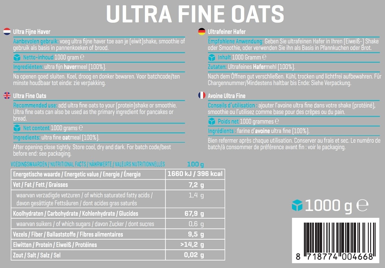 BODY & FIT ULTRA FINE OATS 1000 g 