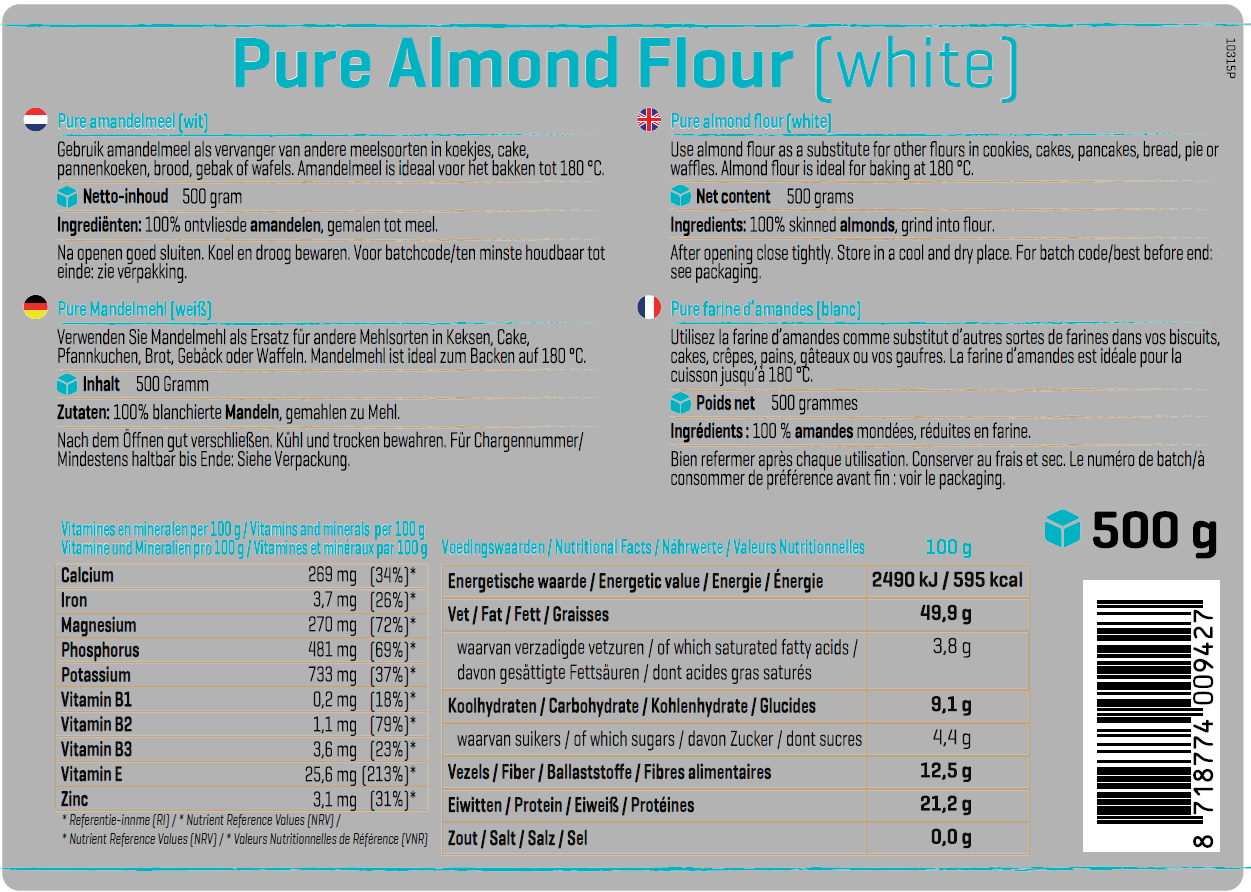 BODY & FIT ALMOND FLOUR 500 g 