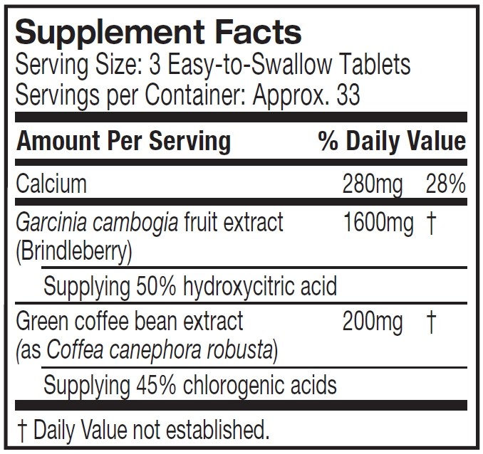 PURELY INSPIRED GARCINIA CAMBOGIA+ 120 stk 