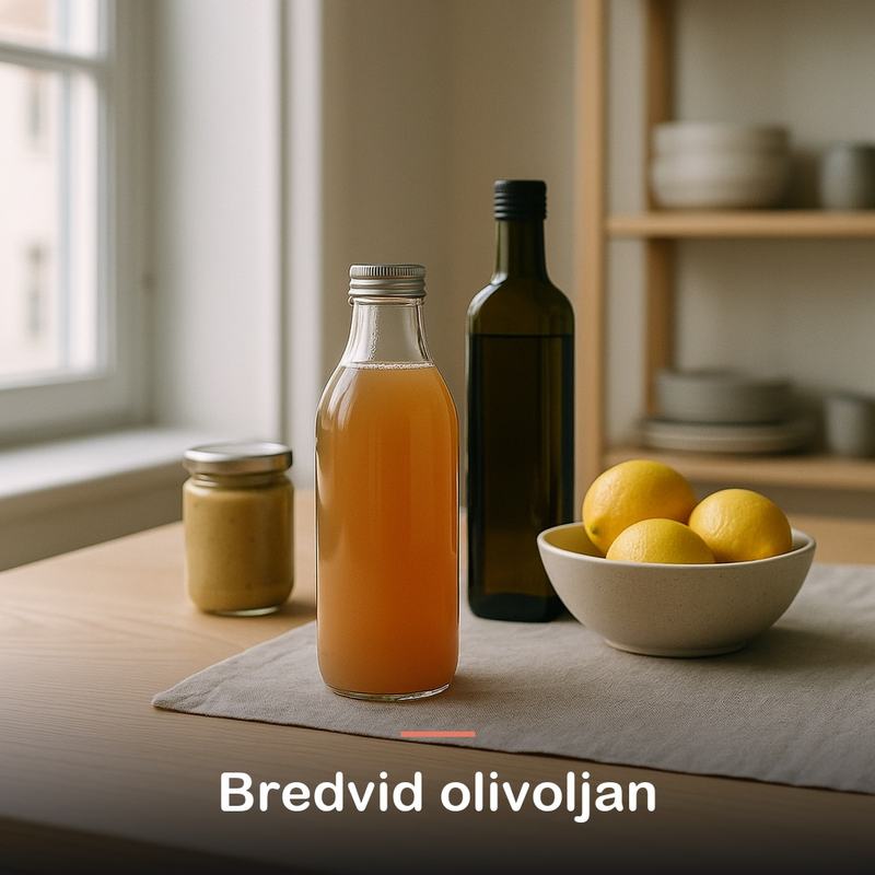 Äppelcidervinäger, ekologisk (500 ml): bredvid olivoljan