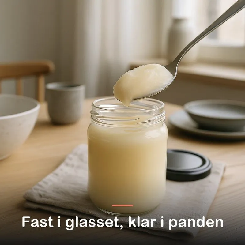 Oksetalg (200 g): fast i glasset, klar i panden