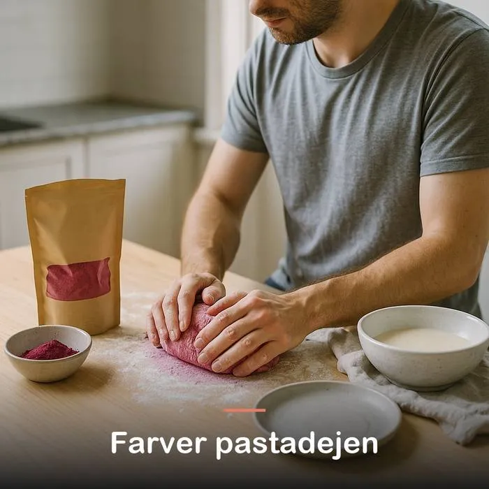 R&oslash;dbedepulver, &oslash;kologisk (200 g): farver pastadejen