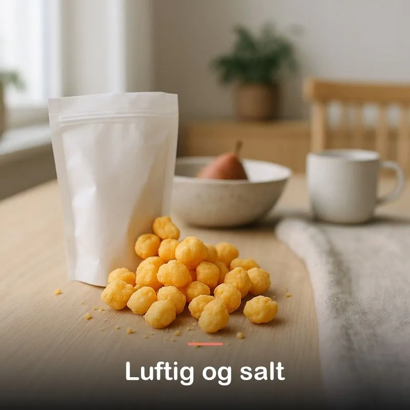 Spr&oslash;d ostesnack, original (30 g): luftig og salt
