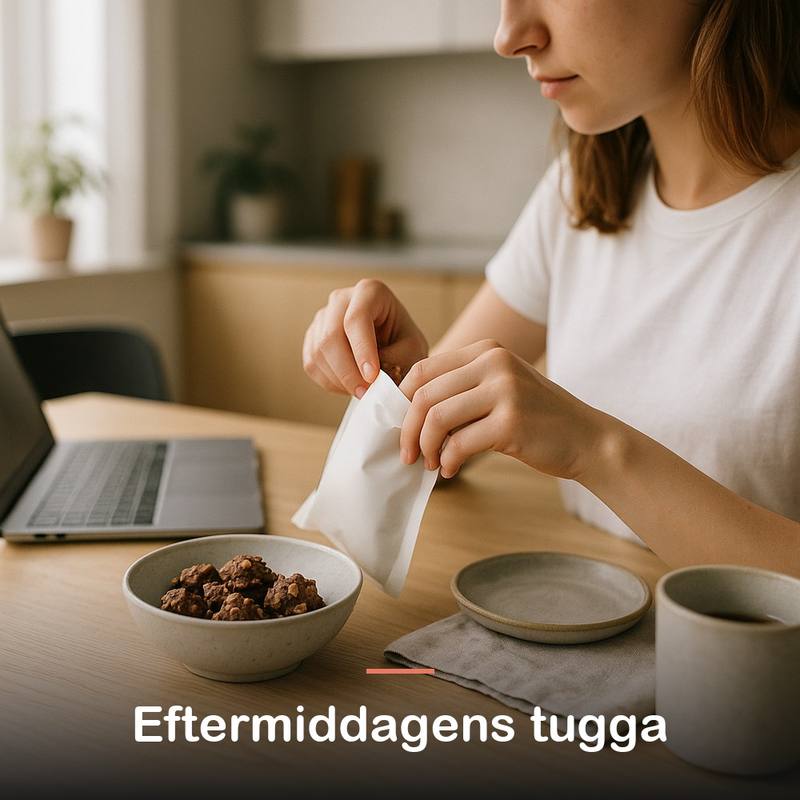 Proteinclusters, mjölkchoklad (33 g): eftermiddagens tugga