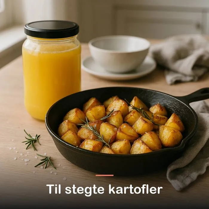 Ghee, klaret sm&oslash;r (1000 ml): til stegte kartofler