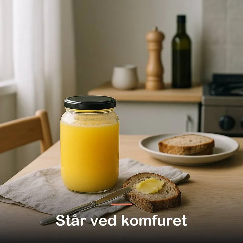 Ghee, klaret sm&oslash;r (1000 ml): st&aring;r ved komfuret