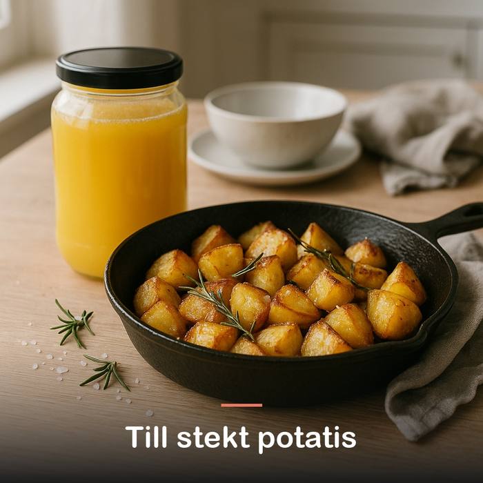Ghee, klarnat smör (1000 ml): till stekt potatis
