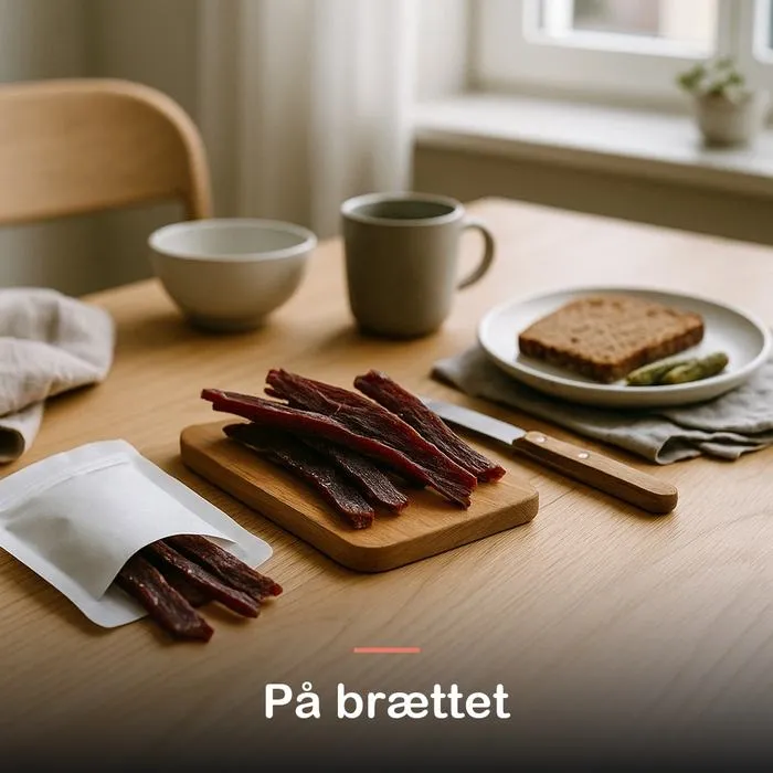 Elg jerky (25 g): p&aring; br&aelig;ttet