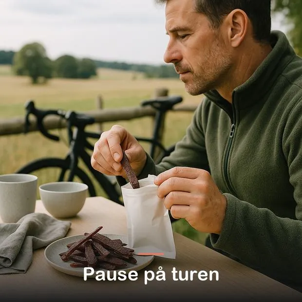 Elg jerky (25 g): pause p&aring; turen