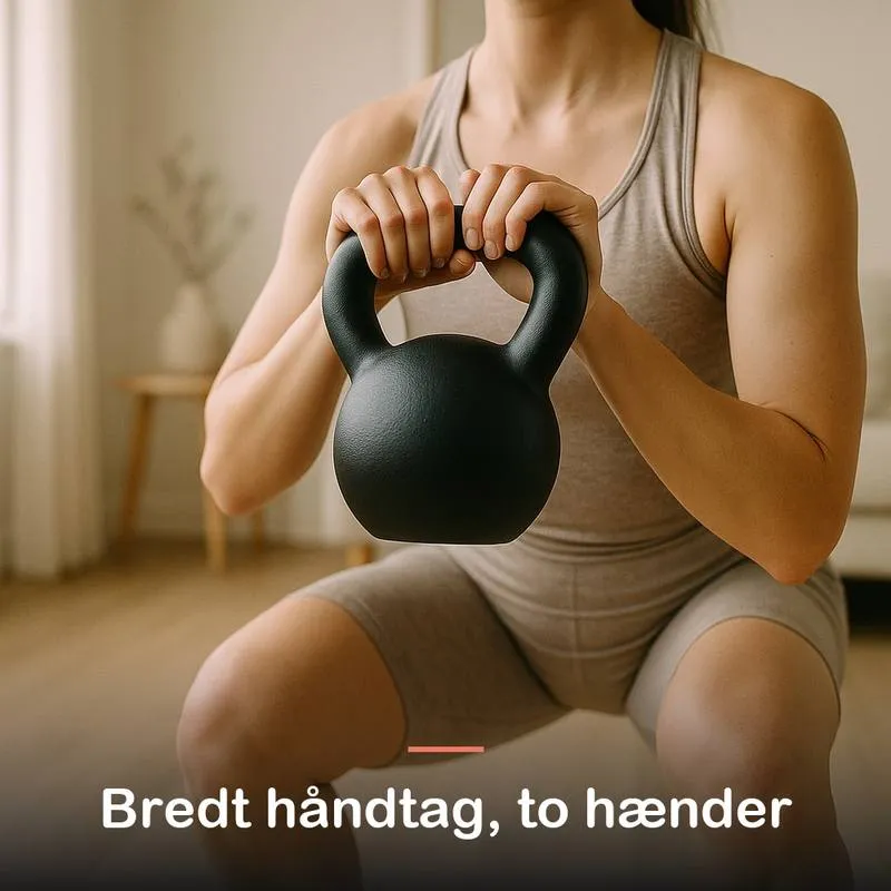 Kettlebell, 12 kg: bredt h&aring;ndtag, to h&aelig;nder