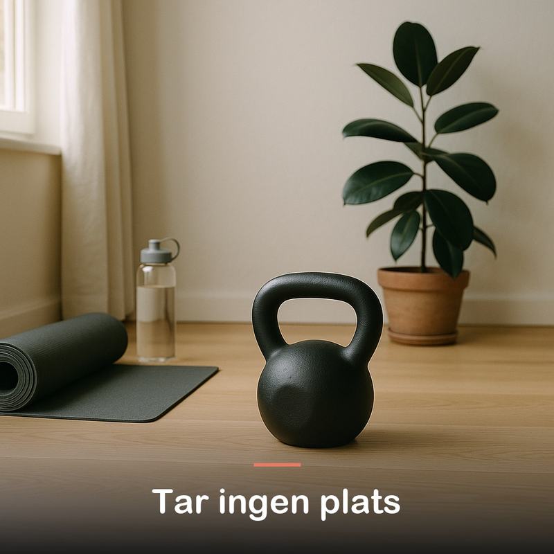 Kettlebell, 12 kg: tar ingen plats