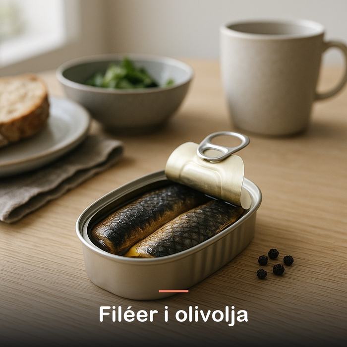 Makrillfilé i olivolja (170 g): filéer i olivolja