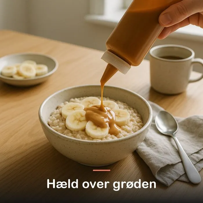 Peanutbutter topping (250 g): h&aelig;ld over gr&oslash;den