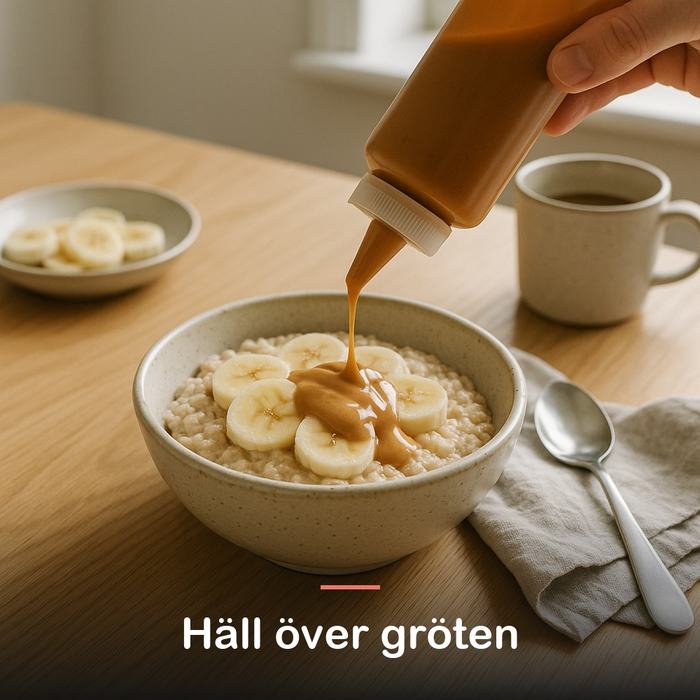 Jordnötssmörstopping (250 g): häll över gröten
