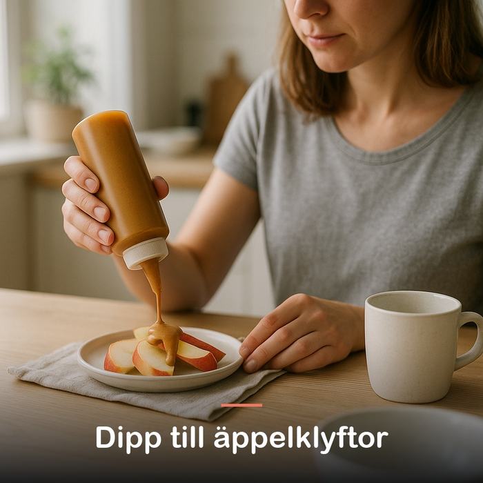 Jordnötssmörstopping (250 g): dipp till äppelklyftor