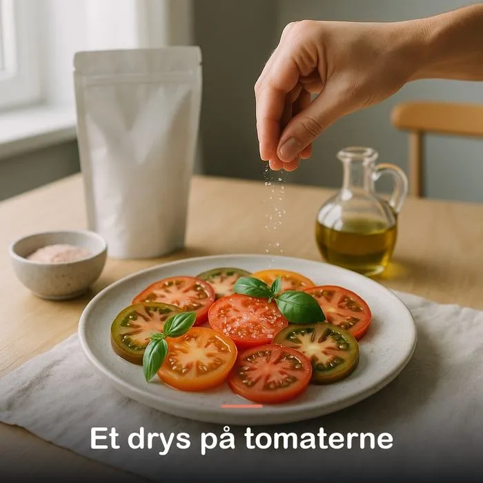 Pink himalayasalt, fint (500 g): et drys p&aring; tomaterne