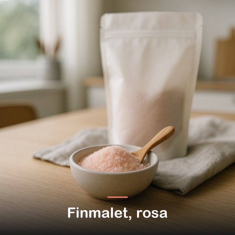 Rosa himalayasalt, fint (500 g): finmalet, rosa
