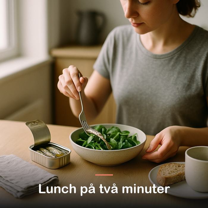 Sardiner i olivolja (125 g): lunch på två minuter