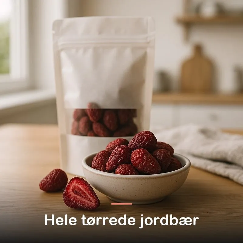 T&oslash;rrede jordb&aelig;r (200 g): hele t&oslash;rrede jordb&aelig;r