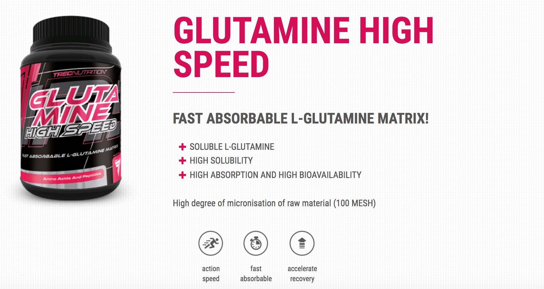 TREC NUTRITION GLUTAMINE HIGH SPEED 250 g