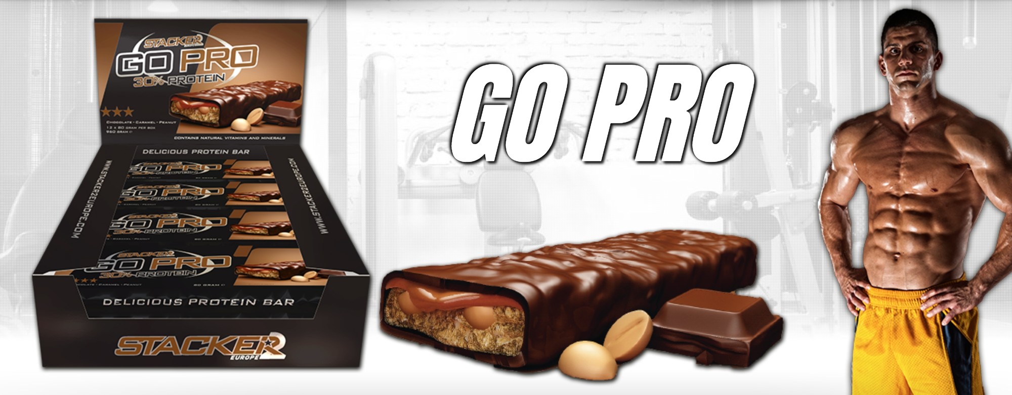 STACKER2 GO PRO PROTEIN BAR 12 x 80 g  