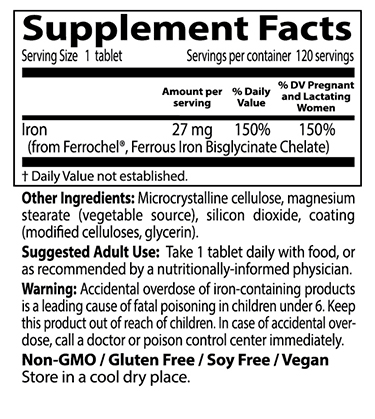 DOCTORS BEST HIGH ABSORPTION IRON 120 stk 