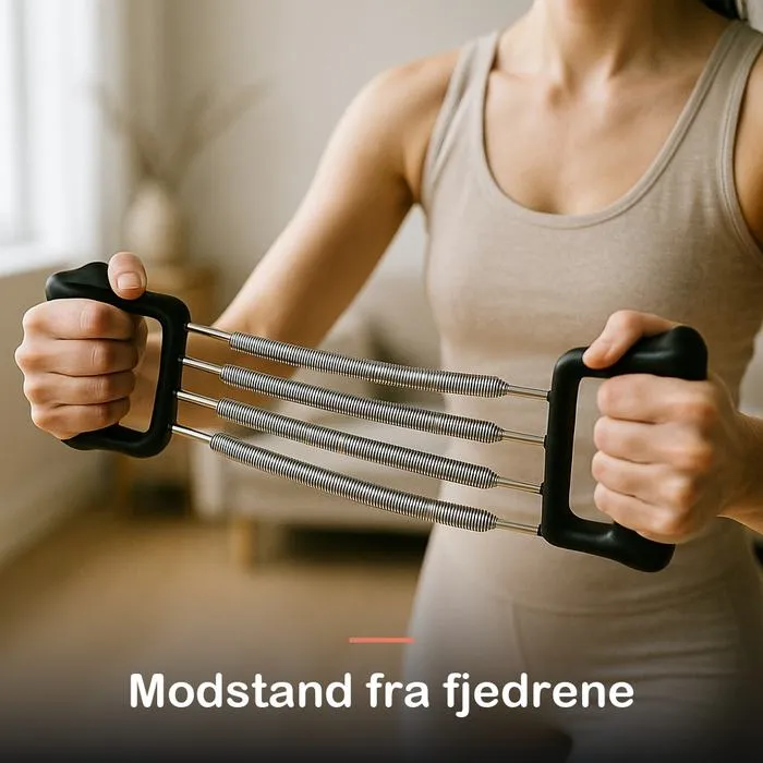 N&aelig;rbillede af fjedrene strakt ud mellem to h&aelig;nder