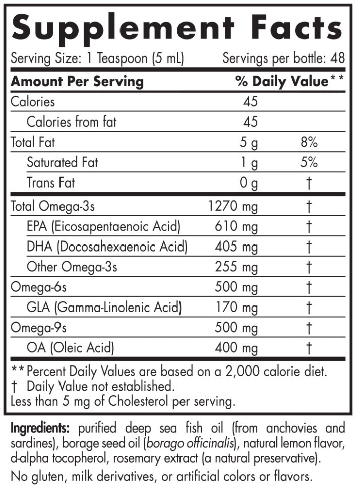 NORDIC NATURALS COMPLETE OMEGA 1270 mg 237 ml 