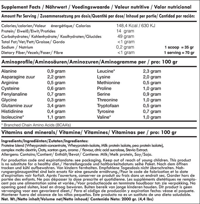 ONSTAGE NUTRITION MAJOR MASS GAINER 2000 g 