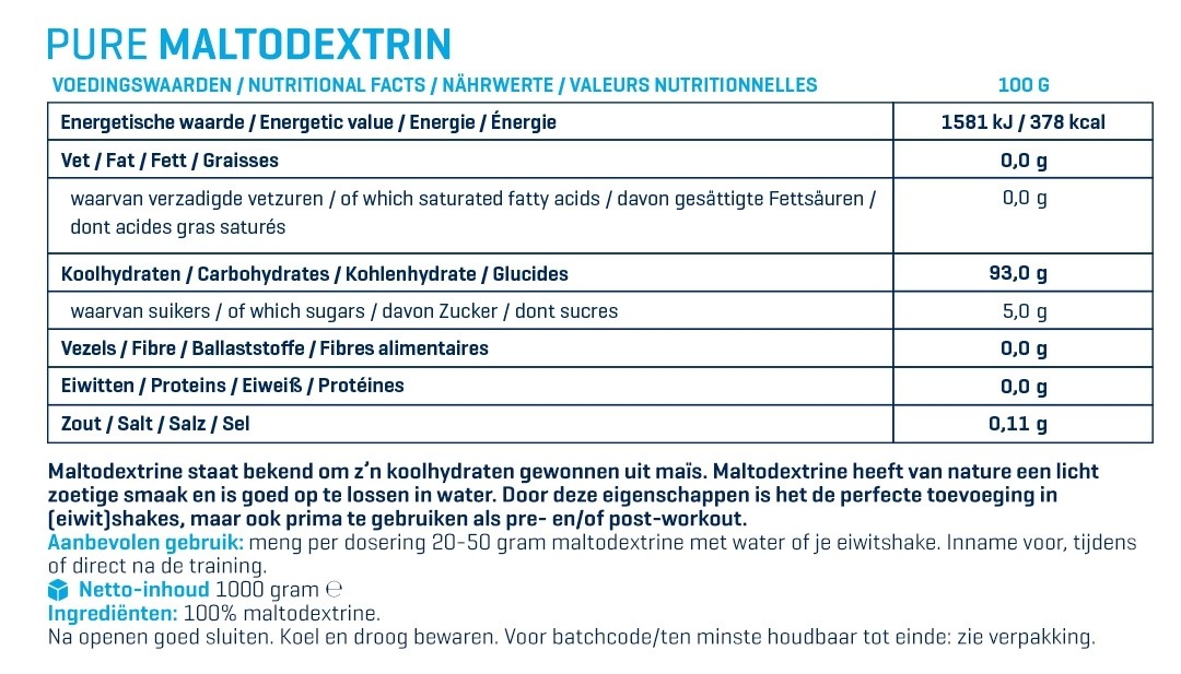 BODY & FIT PURE MALTODEXTRIN 1000 g 
