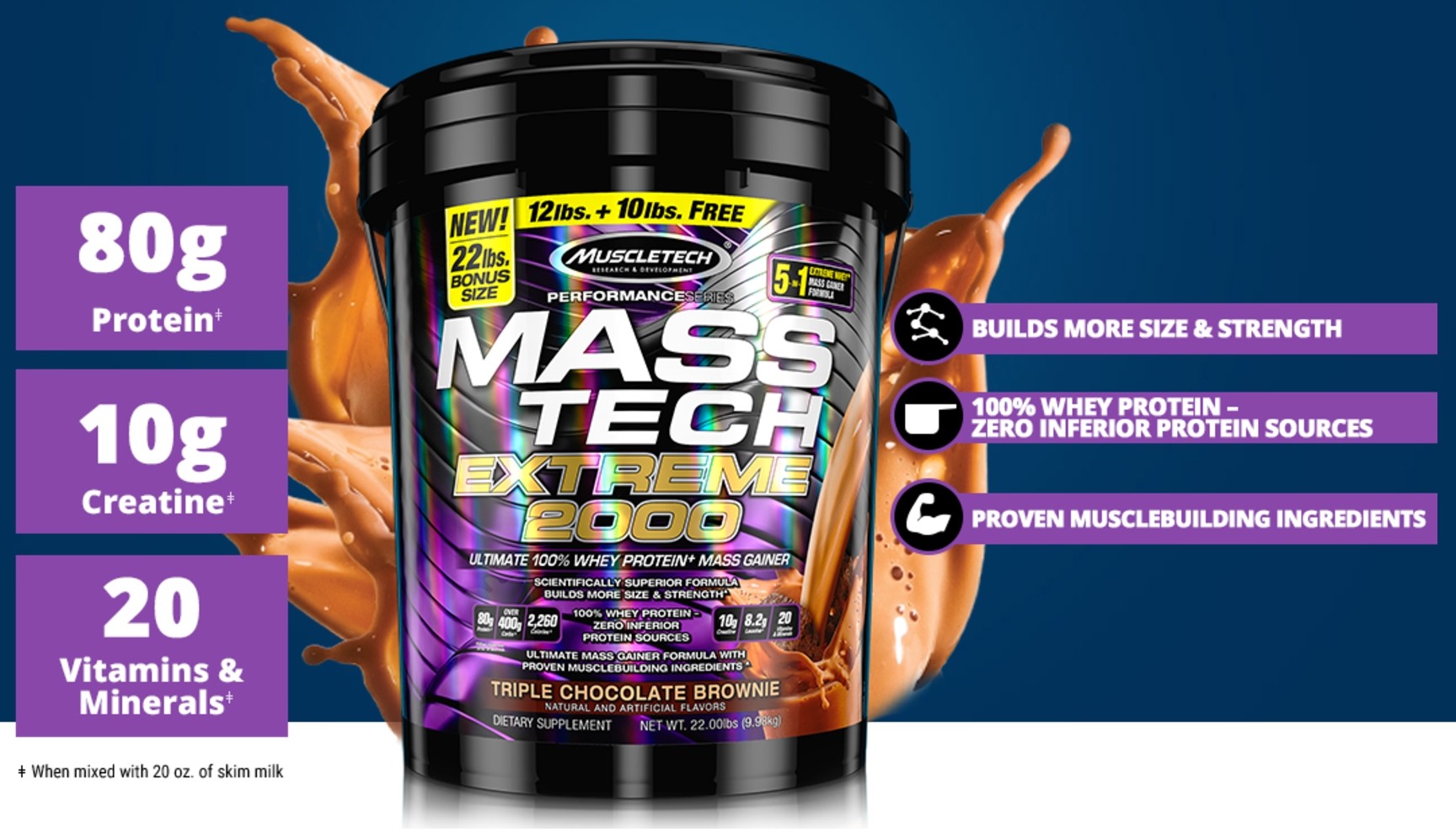 MUSCLETECH PERFORMANCE SERIES MASS-TECH EXTREME 2000, 3175 g 
