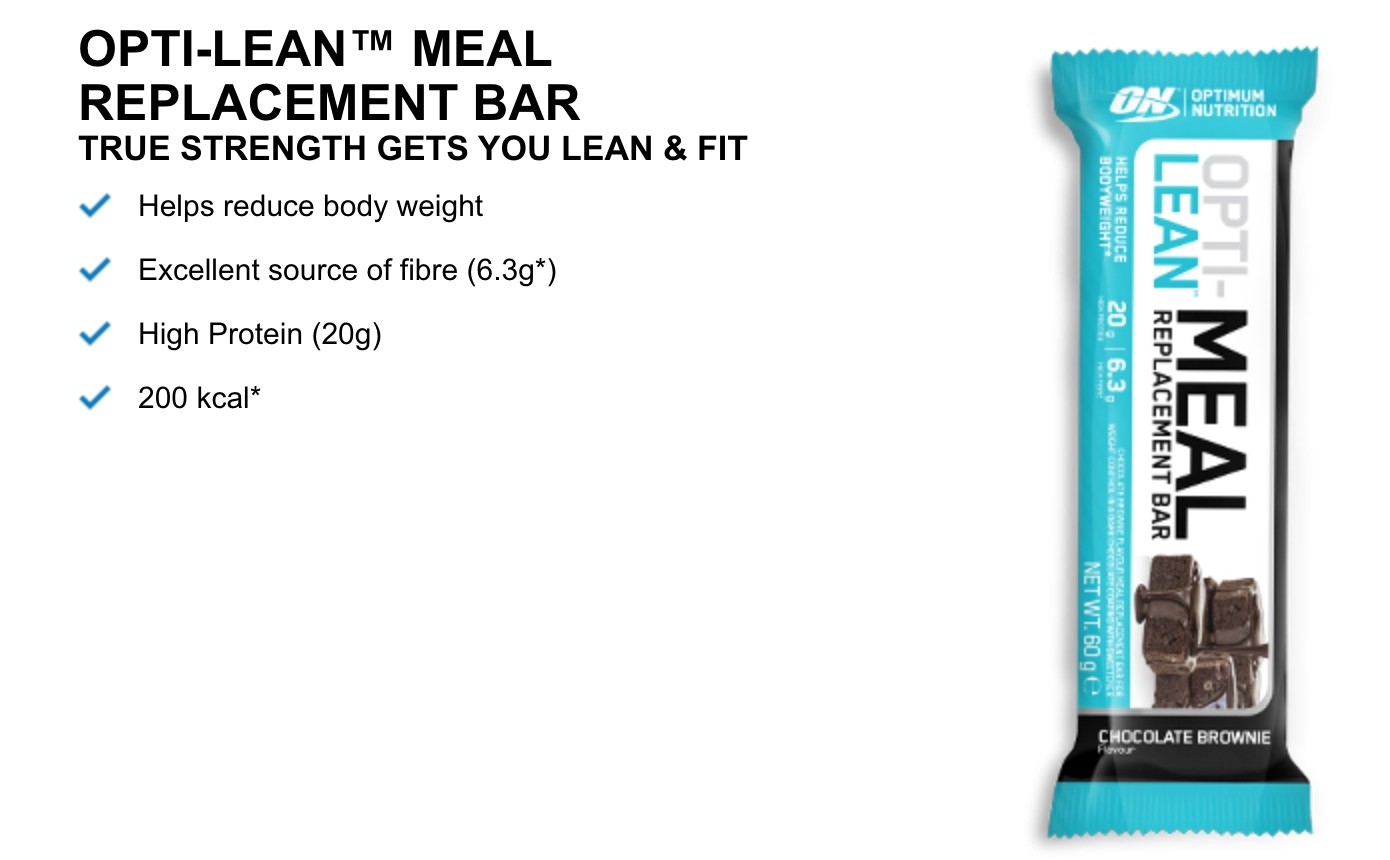 OPTIMUM OPTI-LEAN MEAL REPLACEMENT BAR 1 x 60 g