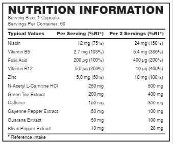 OPTIMUM NUTRITION OPTI-LEAN FAT METABOLISER 60 stk 